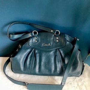 COACH, Ashley, Teal, Handbag Satchel Should Strap